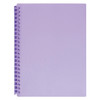Marbig Clearview Refillable Display Book 20 Pocket A4 Pastel Purple