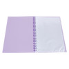 Marbig Clearview Display Book 20 Pocket Refillable A4 Pastel Purple