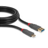 USB 3.2 Type A to C Cable 10Gbps 5A PD Anthra Line Lindy 1.5m