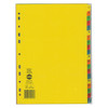 Marbig Indices and Dividers 1-20 Tab Manilla A4 Brights Pack of 25