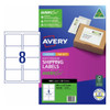 Avery 936089 premium shipping labels with AveryEco pack shot showing 8 labels per sheet 99.1 x 67.7mm pack of 50