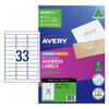 Avery 936108 premium address labels with AveryEco 33 per sheet 64 x 24.3mm pack of 50