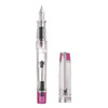 Pilot Prera Transparent Fountain Pen Pink Barrel Fine Nib