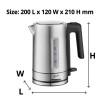Nero  1 Litre Select Kettle Brushed Stainless Steel