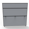 Rapidline Shush30 Plus Screen 1500 x 30 x 1500mm Grey Fabric / Black