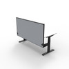 Rapidline Boost Plus 1200 x 750mm Single Sided Workstation with Screen Natural White / Black Satin