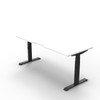 Rapidline Workstation Boost Plus Single Sided 1800 x 750mm Natural White / Black Satin