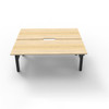 Rapidline Boost Plus Workstation Back to Back 1200 x 750mm Natural Oak / Black Satin