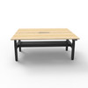 Rapidline Boost Plus Workstation Back to Back 1200 x 750mm with Cable Tray Natural Oak / Black Satin