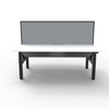 Rapidline Boost Plus Workstation Back to Back 1200 x 750mm with Screen Natural White / Black Satin