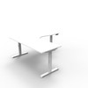 Rapidline Boost Plus Corner 1800 x 1500 x 750mm Workstation Natural White / White Satin