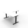 Rapidline Boost Plus Corner 1800 x 1800 x 750mm Workstation Natural White / Black Satin