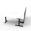 Rapidline Boost Plus Corner 1800 x 1800 x 750mm Workstation with Screen Natural White / Black Satin