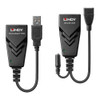 Cat6 USB 2.0 Extender Black Lindy 100m