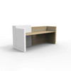 Rapidline Sempre Natural Oak / White Reception Counter 2400 x 950mm