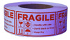 Warehouse and Shipping Labels 90 x 52mm Fragile Roll of 1000