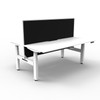 Rapidline B+2PWS1575 NW/WS BOOST+ Back to Back Workstation with Screen White Base / Natural White Top | It's A Mega Thing