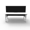 RAPIDLINE B+2PWS1575 NW/WS BOOST+ BACK TO BACK WORKSTATION WITH SCREEN WHITE BASE / NATURAL WHITE TOP