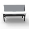 Rapidline Boost Plus Workstation Back to Back 1500 x 750mm with Screen and Cable Tray Natural White / Black Satin