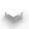 Rapidline Boost Plus 1800 x 750mm Back to Back Workstation Natural White / White Satin