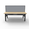 Rapidline Boost Plus Workstation Back to Back 1800 x 750mm with Screen Natural Oak / Black Satin