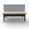 Rapidline Boost Plus Workstation Back to Back 1800 x 750mm with Screen and Cable Tray Natural Oak / Black Satin