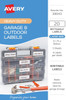 Avery Garage and Outdoor Labels Rectangle 31.8x89mm White 5 Pack 4UP