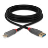 USB 3.2 Type A to C Cable 10Gbps 5A PD Anthra Line 1m Lindy