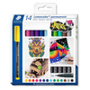Staedtler 318 Lumocolor Permanent Marker Fine Assorted Colours Pack of 14 | Mega Office Supplies