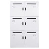 Rapidline Go Office Locker Unit 6 Compartments 800 x 486 x 1375mm White