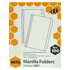 Marbig Manilla Folder Foolscap Grey Box of 100