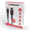Monster Black USB-C to USB-A Braided Cable 1.2m