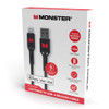 Monster Black Lightning to USB-A Braided Cable 1.2m