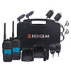 EcoXgear 5-Watt Long Range IP67 Handheld UHF Radio 17km Black Ecoxtalk Twin Pack | Mega Office Supplies