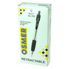 Osmer Retractable Ballpoint Pen Medium Black Box of 12