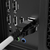 Lindy 0.5m Cat.6A S/FTP Locking Network Cable, Grey | Mega Office Supplies