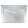 Osmer Document Wallet A5 with Gusset and Button Closure 24cm x 17cm Clear Pack of 12 | Mega Office Supplies
