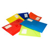 Osmer Orange Document Wallet A4 with Button Closure and Name Pocket Pack of 12 | Mega Office Supplies