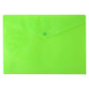 Osmer Document Wallet A4 with Button Closure Lime Green Pack of 12 | Mega Office Supplies