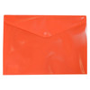Osmer Document Wallet A4 with Button Closure Orange Pack of 12 | Mega Office Supplies