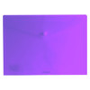 Osmer Document Wallet A4 Button Closure Tinted Purple Pack of 12