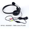 Osmer Black Headphone with Mic and Volume Control Green and Pink 3.5mm Plug | Mega Office Supplies