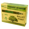 Osmer Permanent Marker Bullet Tip Black Box of 144
