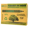 Osmer Permanent Marker Chisel Tip Black Box of 144