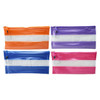 Osmer PVC Mesh Case with Coloured Bands 34cm x 17cm Assorted Pack of 12 | Mega Office Supplies