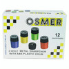 Osmer 2 Hole ABS Drum Sharpener Solid Assorted Box of 12 | Mega Office Supplies
