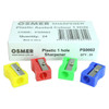 Osmer 1 Hole Plastic Sharpener Assorted Box of 24 | Mega Office Supplies