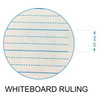 Osmer White MDF Whiteboard A4 Plain and Dotted Thirds Double Sided Pack of 12 | Mega Office Supplies