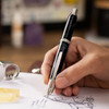 Pilot Fountain Pen Medium Nib Marble Black Barrel Capless SE | Mega Office Supplies