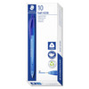 Staedtler 4230 M Retractable Triangular Ballpoint Pen Medium Blue Pack of 10 | Mega Office Supplies